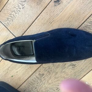 Zanzara Italian shoes, 250 new. Great blue color suede in almost brand new